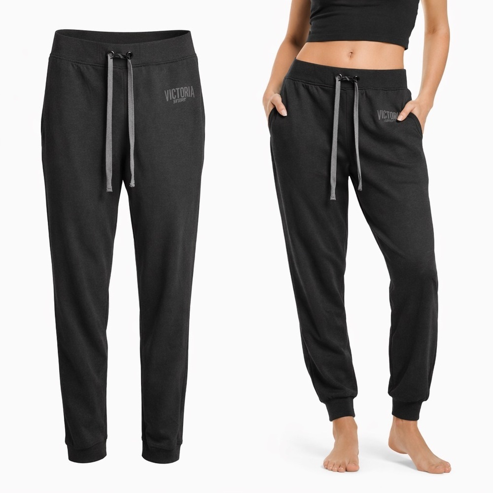 Victoria Sport | Joggers Black Athletic Lounge Sweatpants Drawstring Size Large
